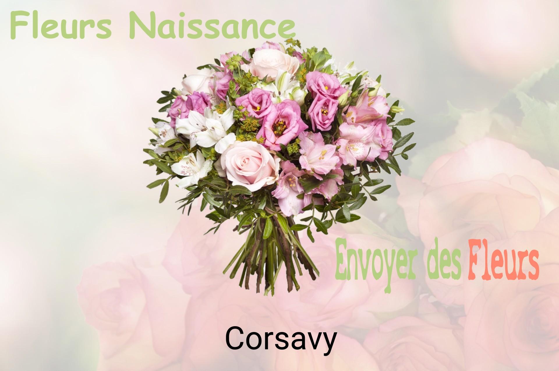 Bouquet de fleurs de naissance livré à Corsavy
